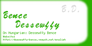 bence dessewffy business card